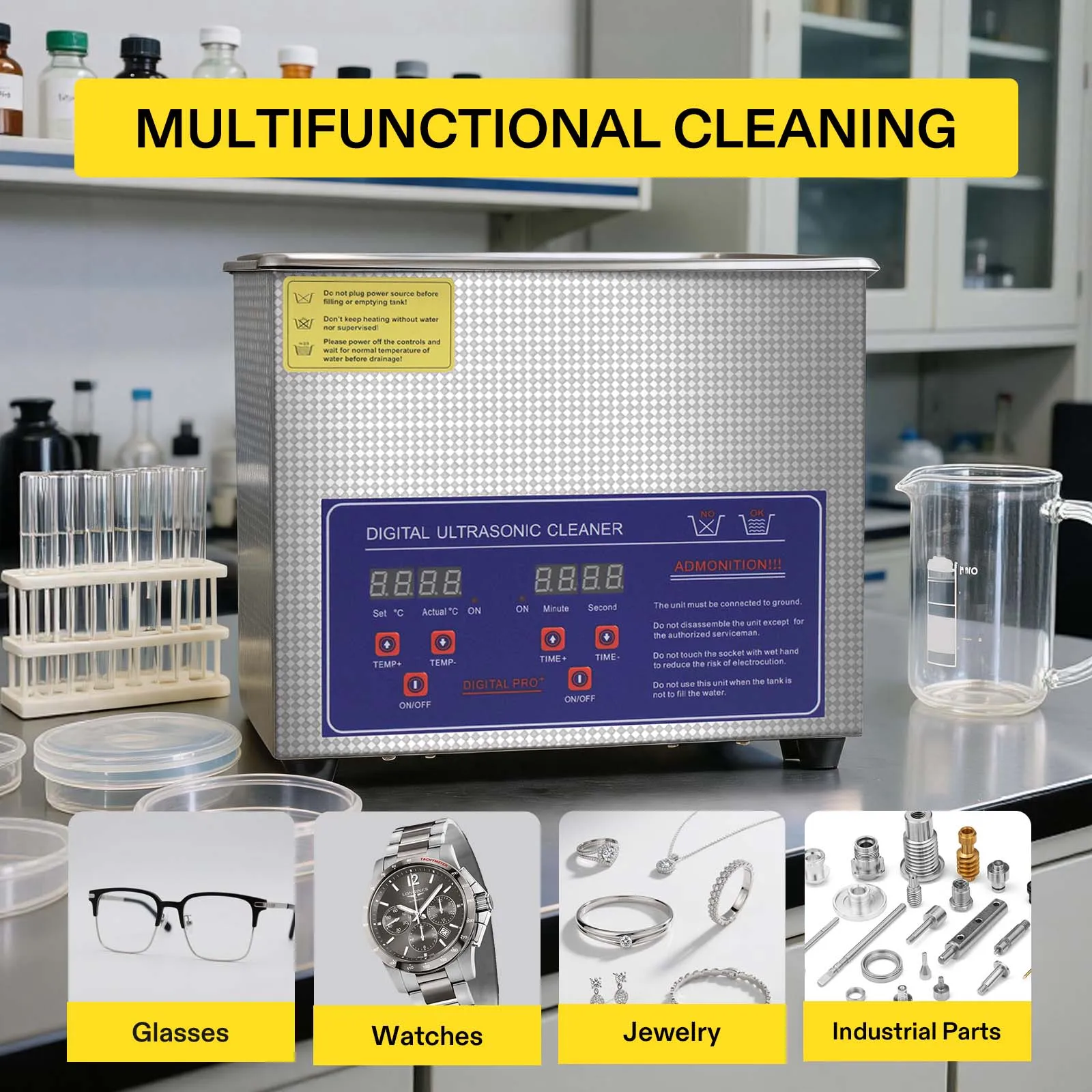 Limpiador ultrasónico industri - Industrial Ultrasonic Cleaner 30L Heater reseña y precio